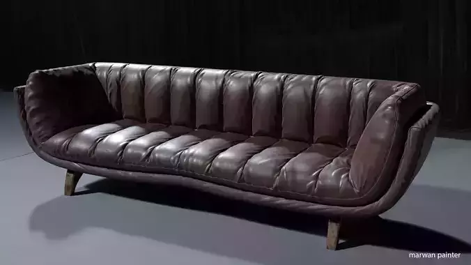 3D sofa leather