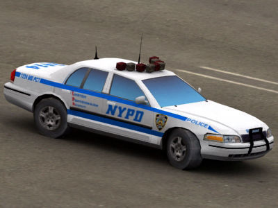 Police Patrol Car Low-poly 3D model_22