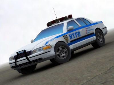 Police Patrol Car Low-poly 3D model_21