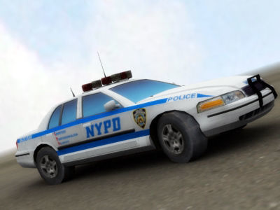 Police Patrol Car Low-poly 3D model_15