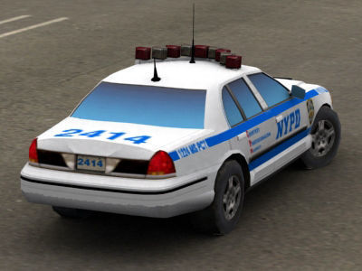 Police Patrol Car Low-poly 3D model_13