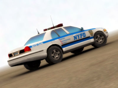 Police Patrol Car Low-poly 3D model_3