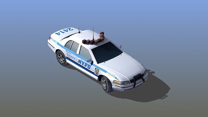 Police Patrol Car Low-poly 3D model