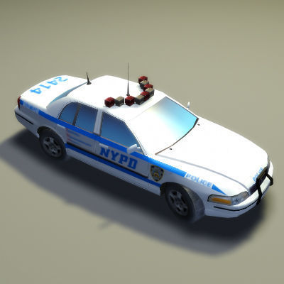 Police Patrol Car Low-poly 3D model_6