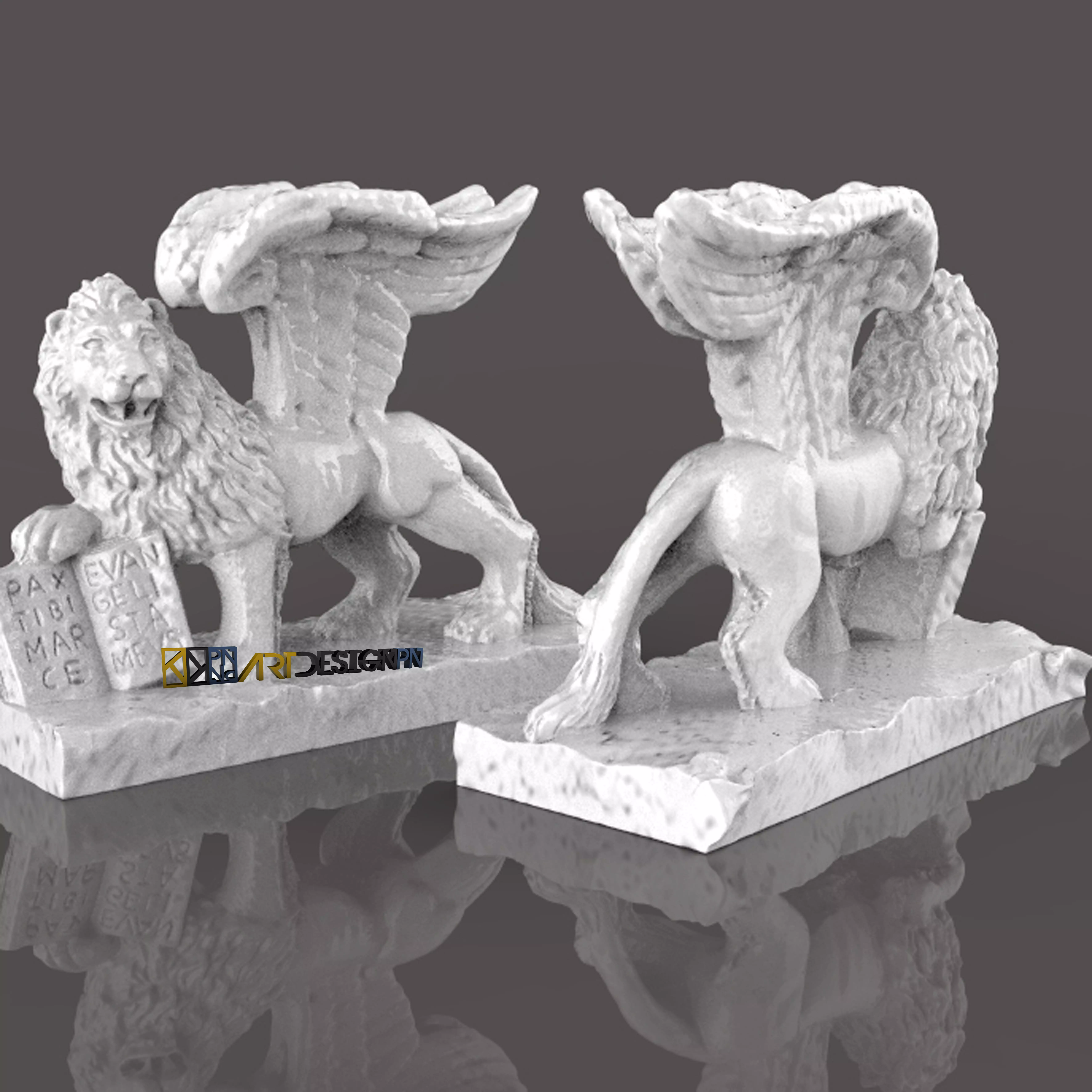 Leone alato Venezia - Winged lion Venice 3D print model_0