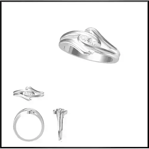 JCD Format Vintage three stone ring rings types of jewelry files