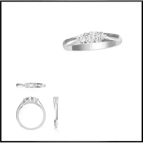 JCD Format Vintage three stone ring rings jewelry cad institute