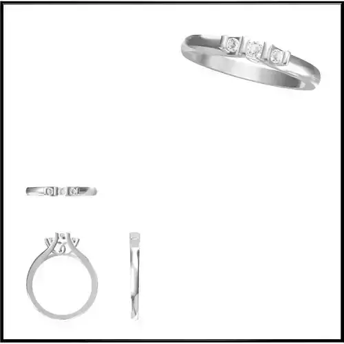 JCD Format  Diamond three stone ring rings jewellery cad design