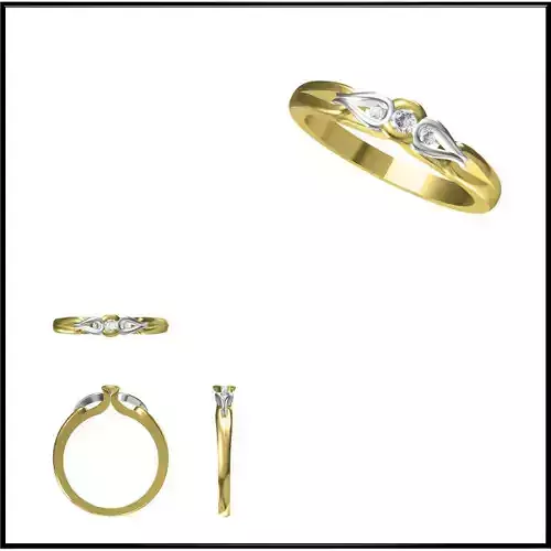 JCD Format  Diamond three stone ring rings jewelers file set