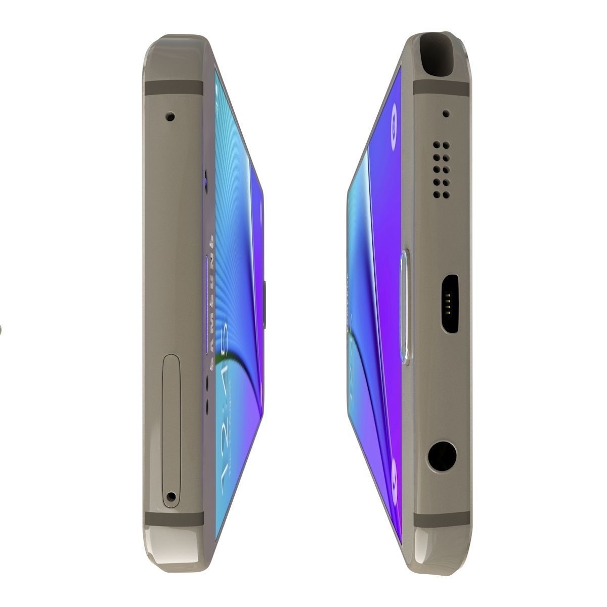 Samsung Galaxy Note 5 Gold Platinum 3D model_9