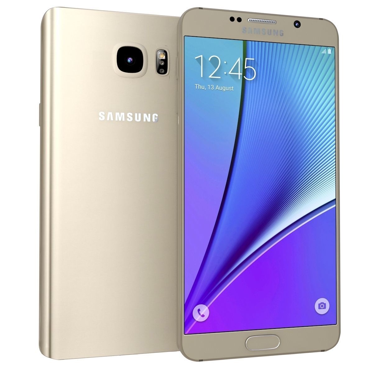 Samsung Galaxy Note 5 Gold Platinum 3D model_2