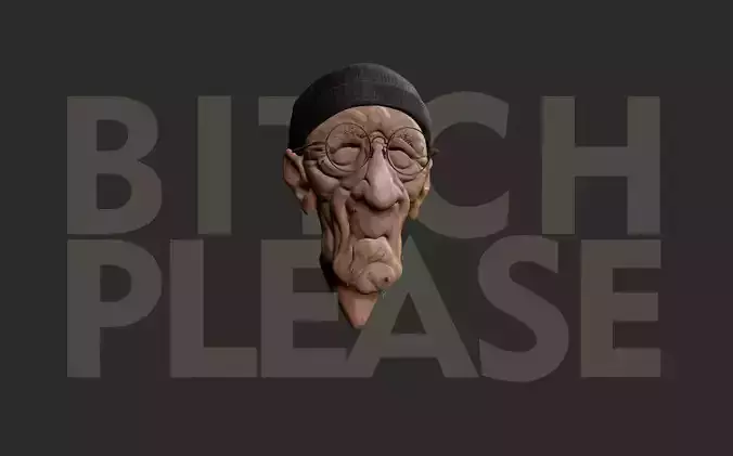 Old Man Caricature 3D print model