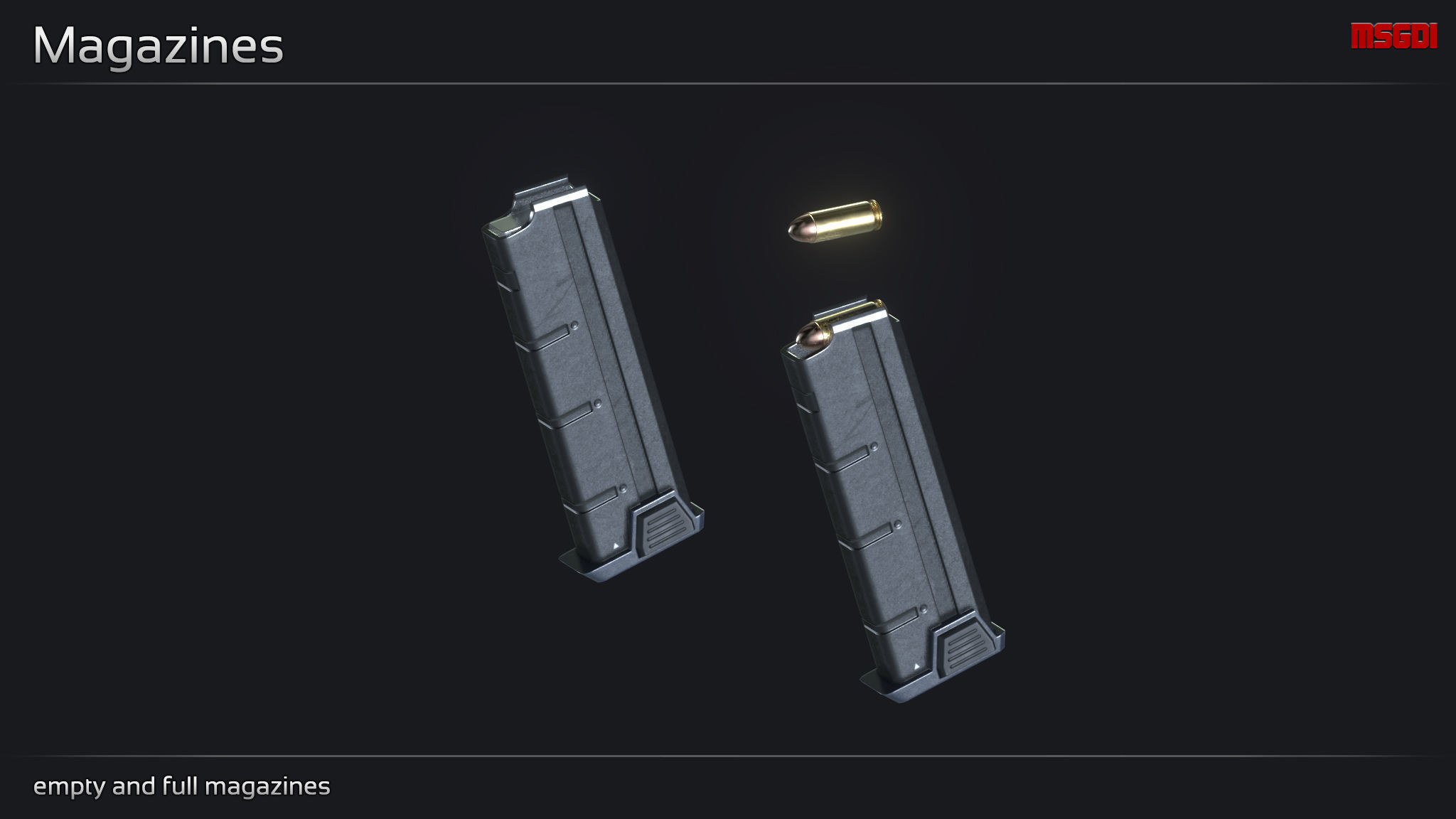 Scifi Pistol NKK 27 Low-poly 3D model_6