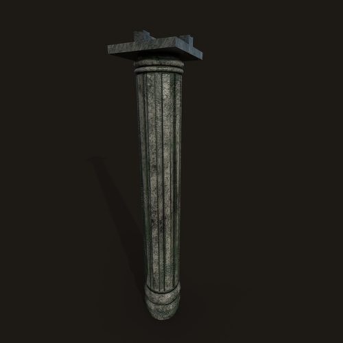 Low poly stone pillar column 3d model Free low-poly 3D model