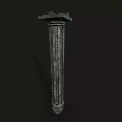 Low poly stone pillar column 3d model Free low-poly 3D model