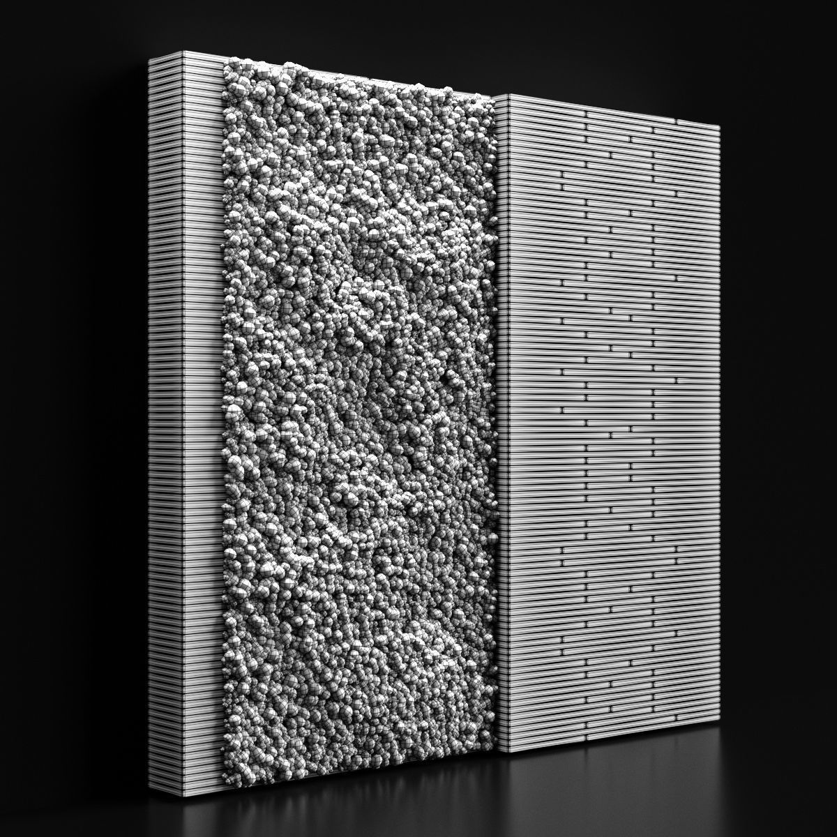 Vertical garden and planks 2 3D model_3