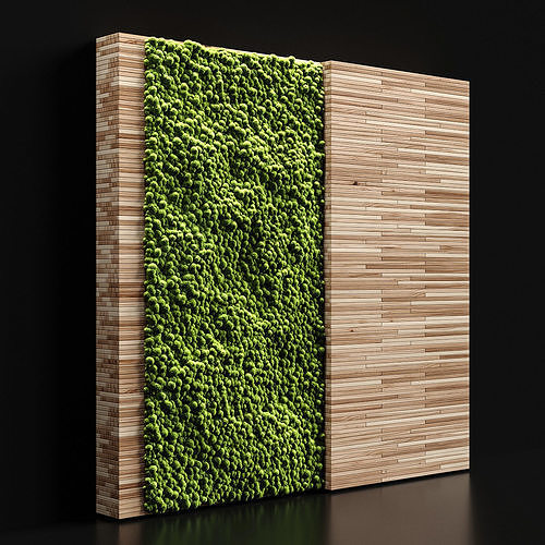 Vertical garden and planks 2 3D model