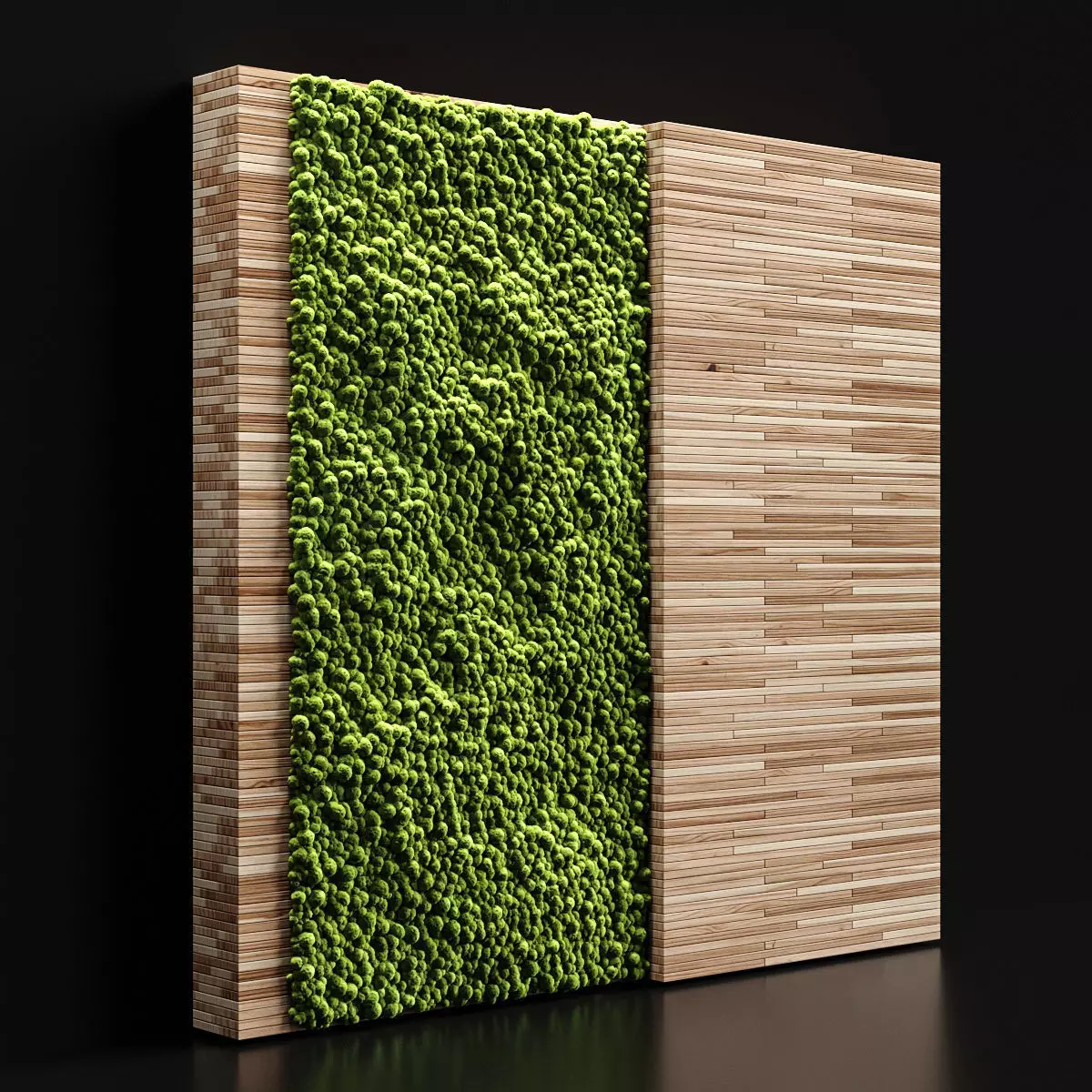 Vertical garden and planks 2 3D model_0