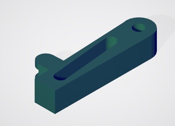 HopUpArmForSWm24 plastic piece with hole in it 3D print model_1