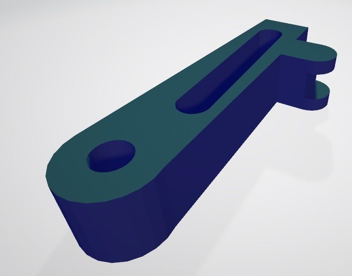 HopUpArmForSWm24 plastic piece with hole in it 3D print model_2