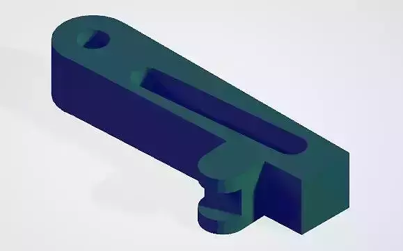 HopUpArmForSWm24 plastic piece with hole in it 3D print model