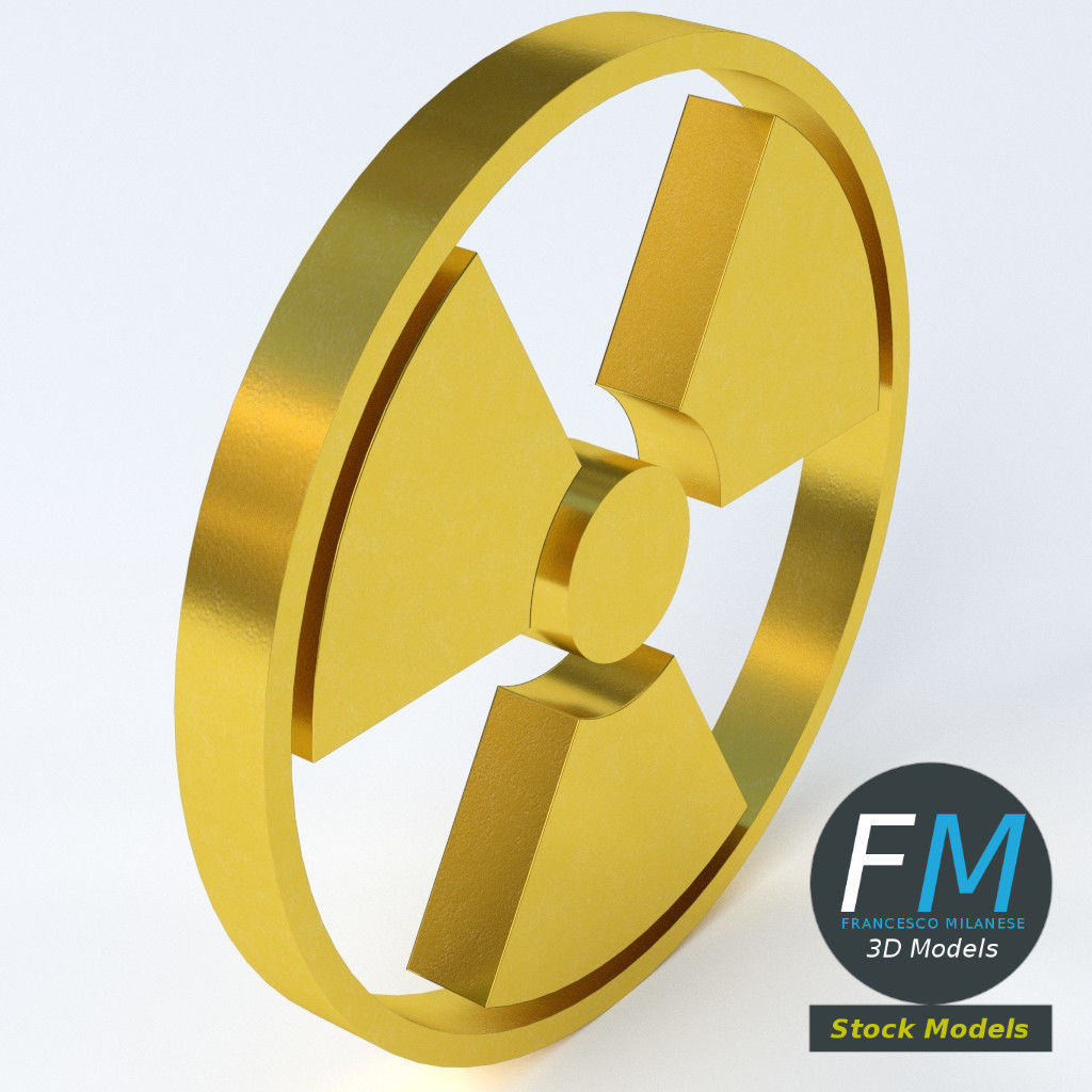 Radioactive symbol 3D model_5