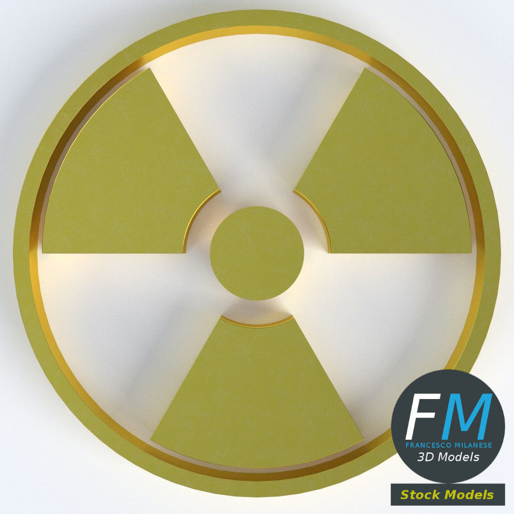 Radioactive symbol 3D model_6