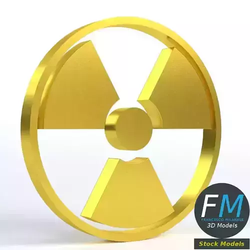 Radioactive symbol 3D model