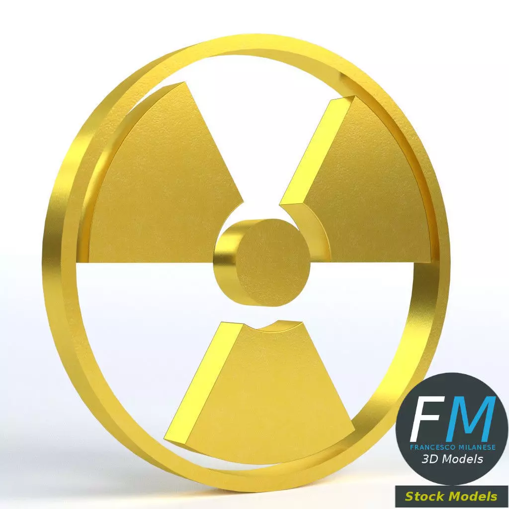 Radioactive symbol 3D model_0