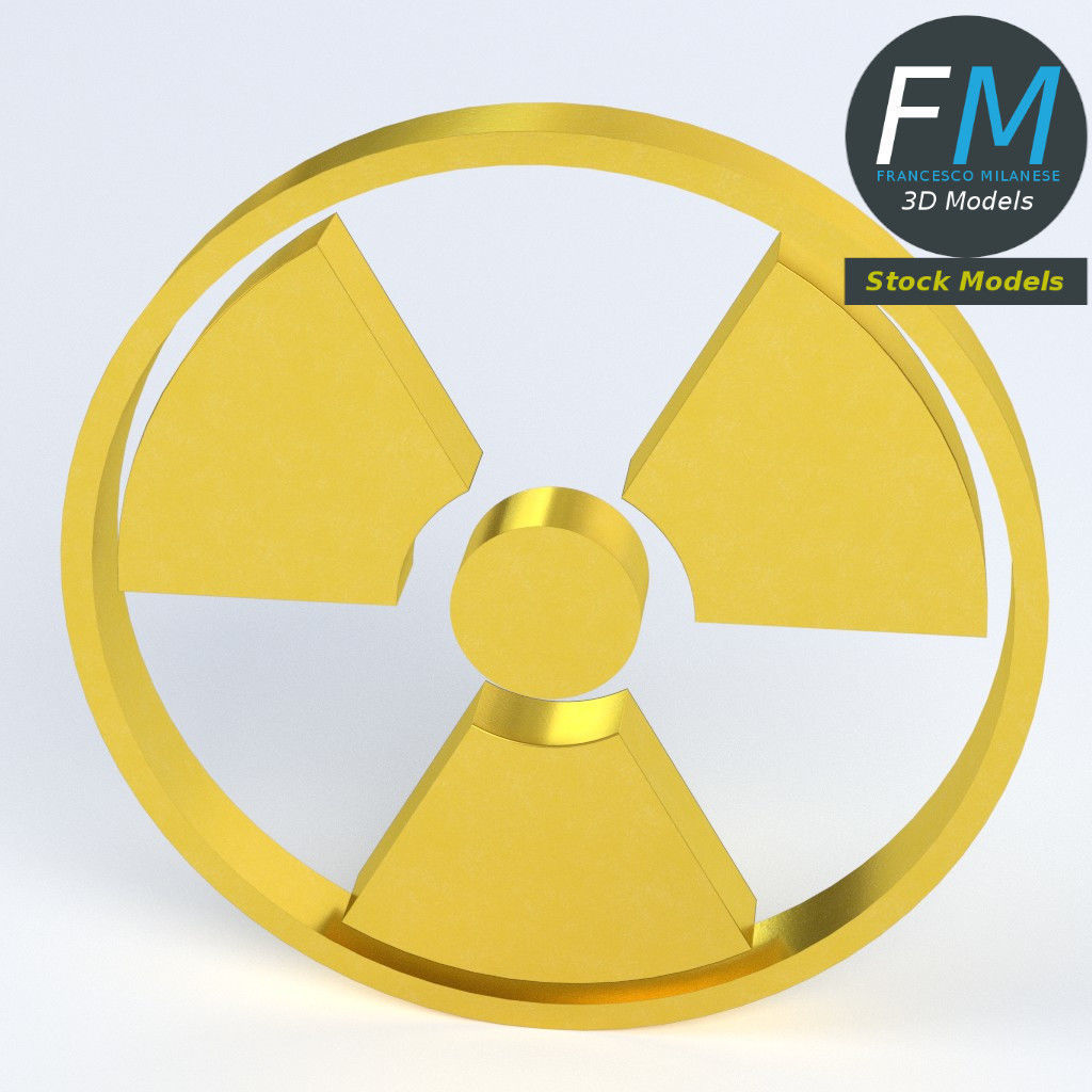 Radioactive symbol 3D model_2