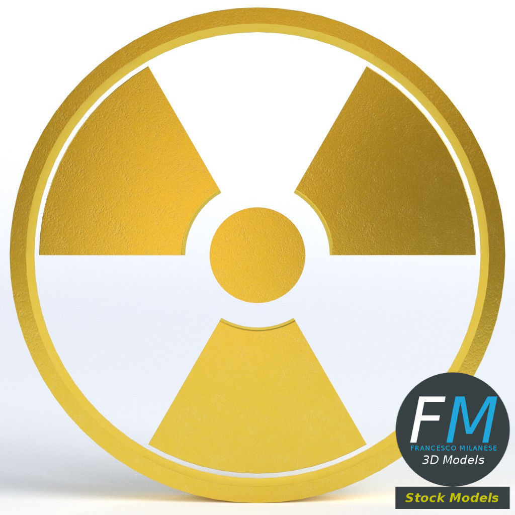 Radioactive symbol 3D model_3