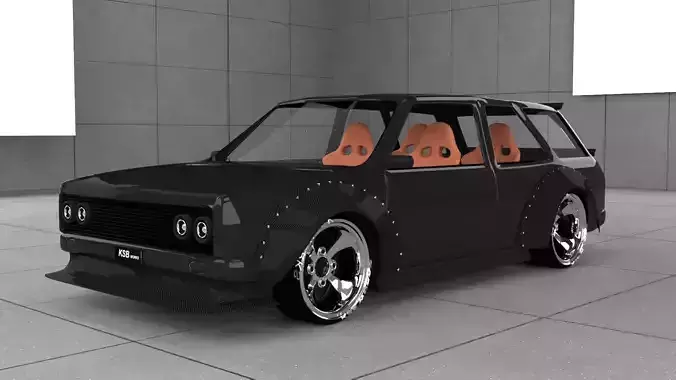 Modified Datsun 510 Wagon and tofas kartal 3D model