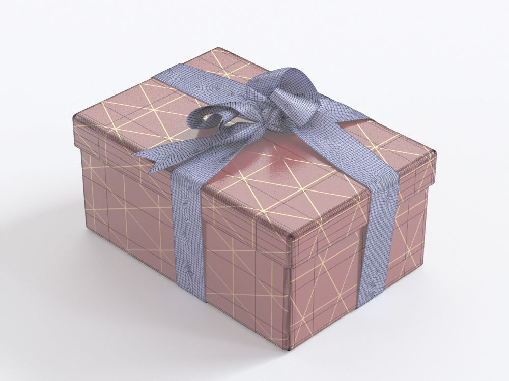 Gift boxes with bows part 2 3D model_8