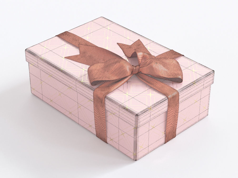 Gift boxes with bows part 2 3D model_2