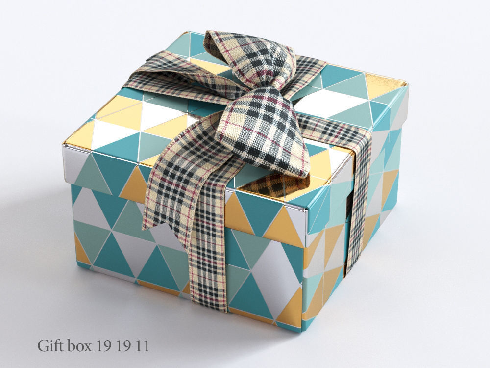 Gift boxes with bows part 2 3D model_13