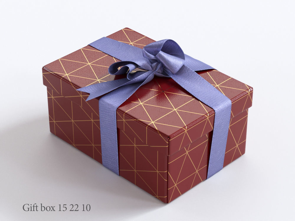 Gift boxes with bows part 2 3D model_7