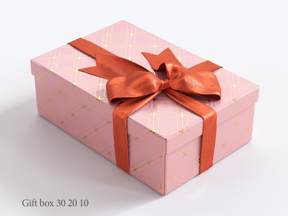 Gift boxes with bows part 2 3D model_1
