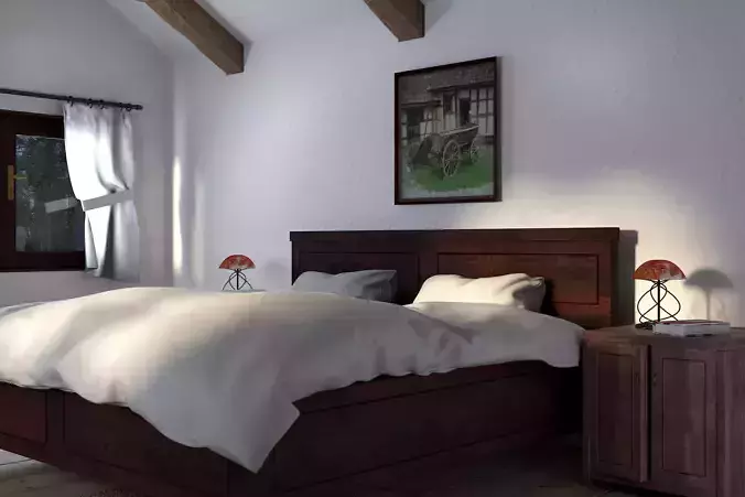 Farmhouse Bedroom - Updated 3D model