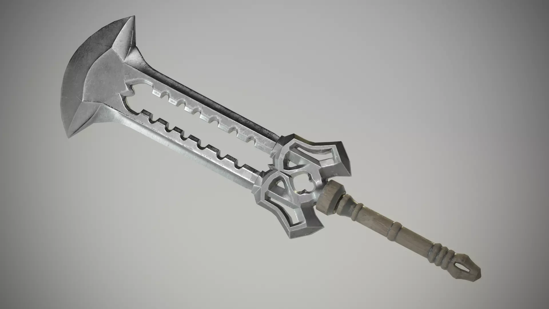 Two-handed sword-ax Free low-poly 3D model