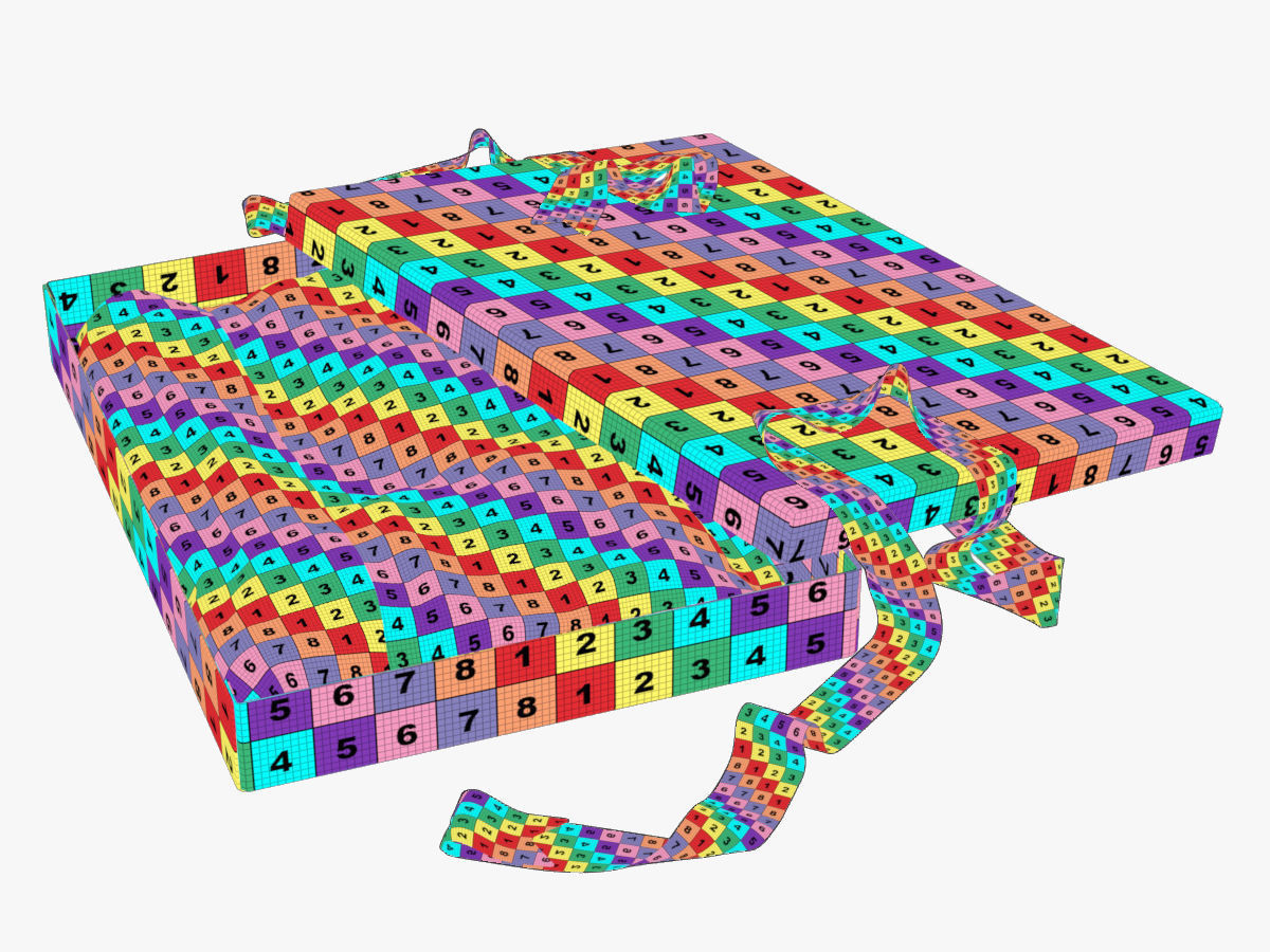 Open gift box with ribbon 3D model_12