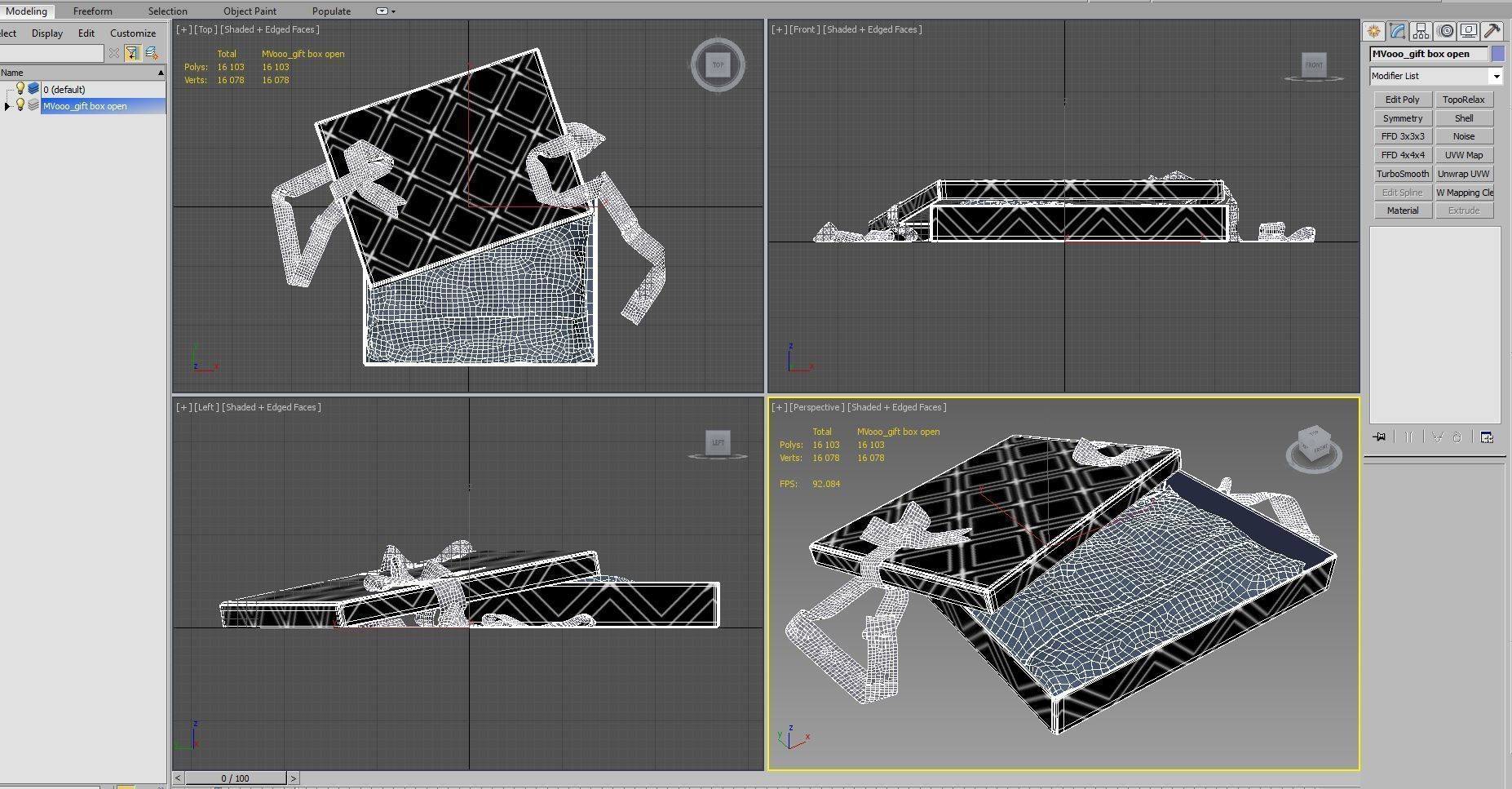 Open gift box with ribbon 3D model_16