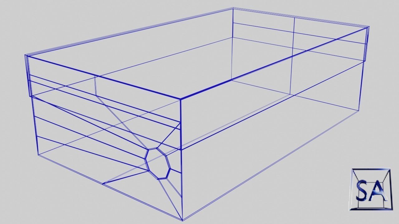 Low Poly Cardboard Shoe Box Low-poly 3D model_28