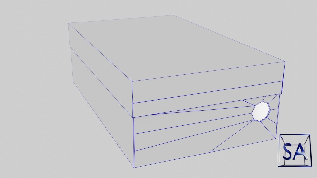 Low Poly Cardboard Shoe Box Low-poly 3D model_25