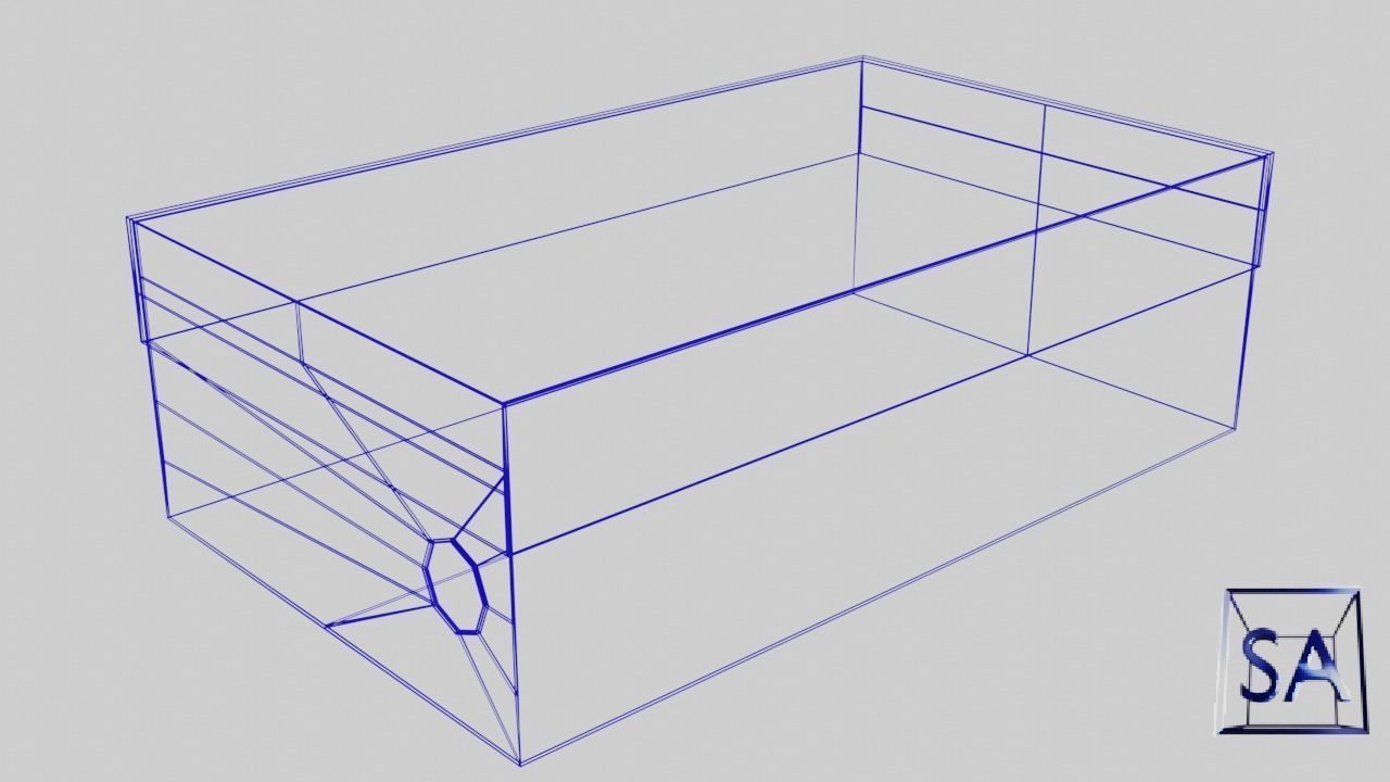 Low Poly Cardboard Shoe Box Low-poly 3D model_29