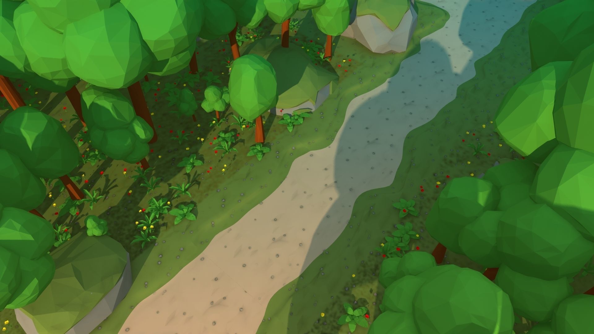 polygon nature blocks and items for RPG Adventure games Low-poly 3D model_34