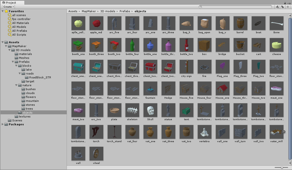 polygon nature blocks and items for RPG Adventure games Low-poly 3D model_12