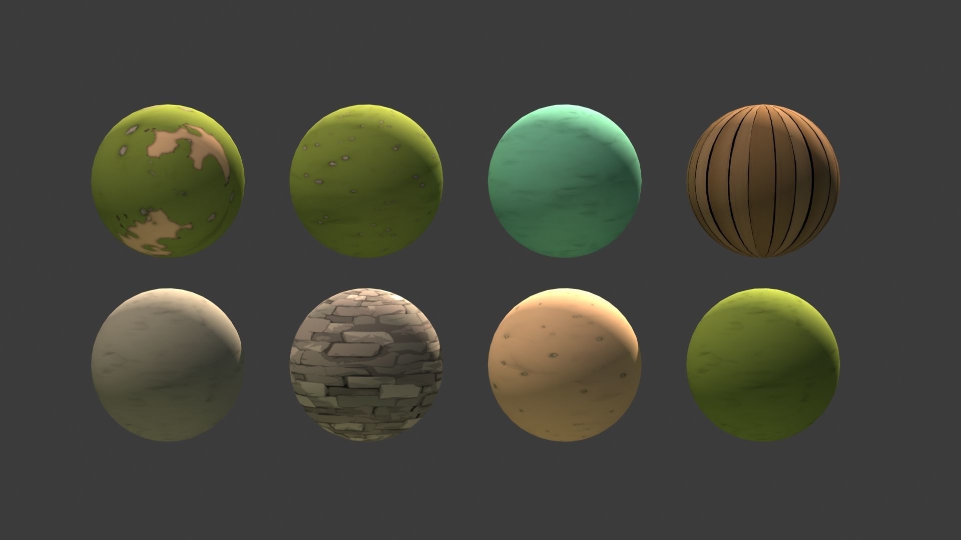 polygon nature blocks and items for RPG Adventure games Low-poly 3D model_8