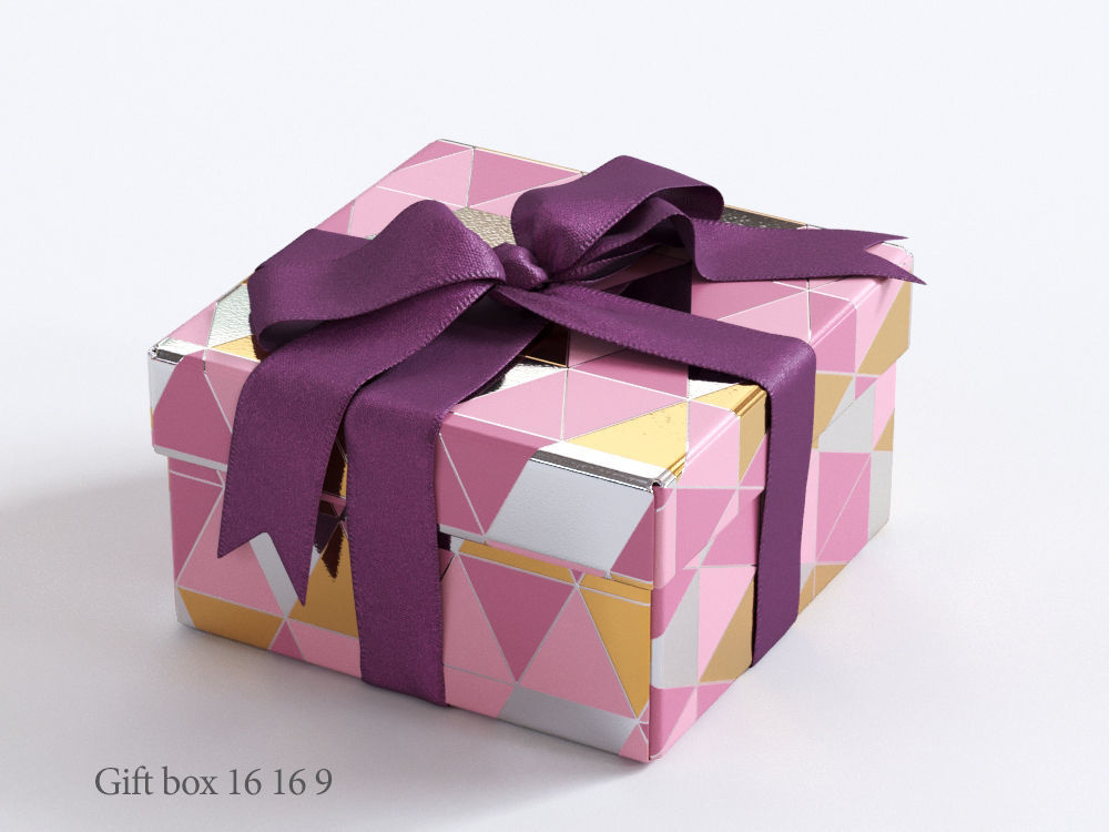 25 unique gift boxes with ribbons 3D Model Collection_27
