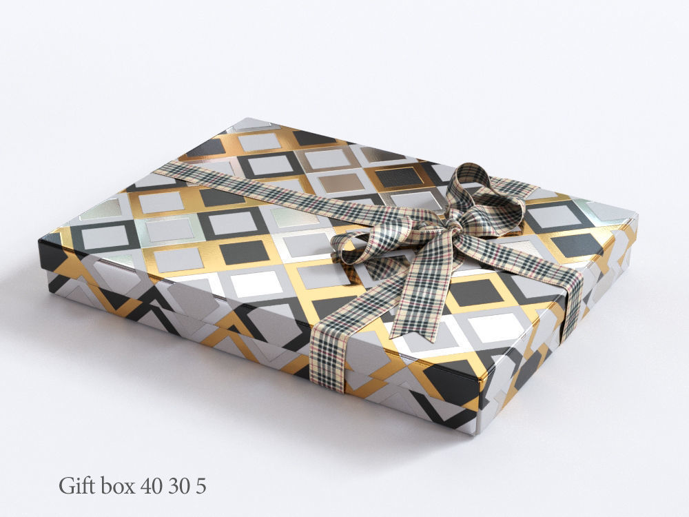 25 unique gift boxes with ribbons 3D Model Collection_12