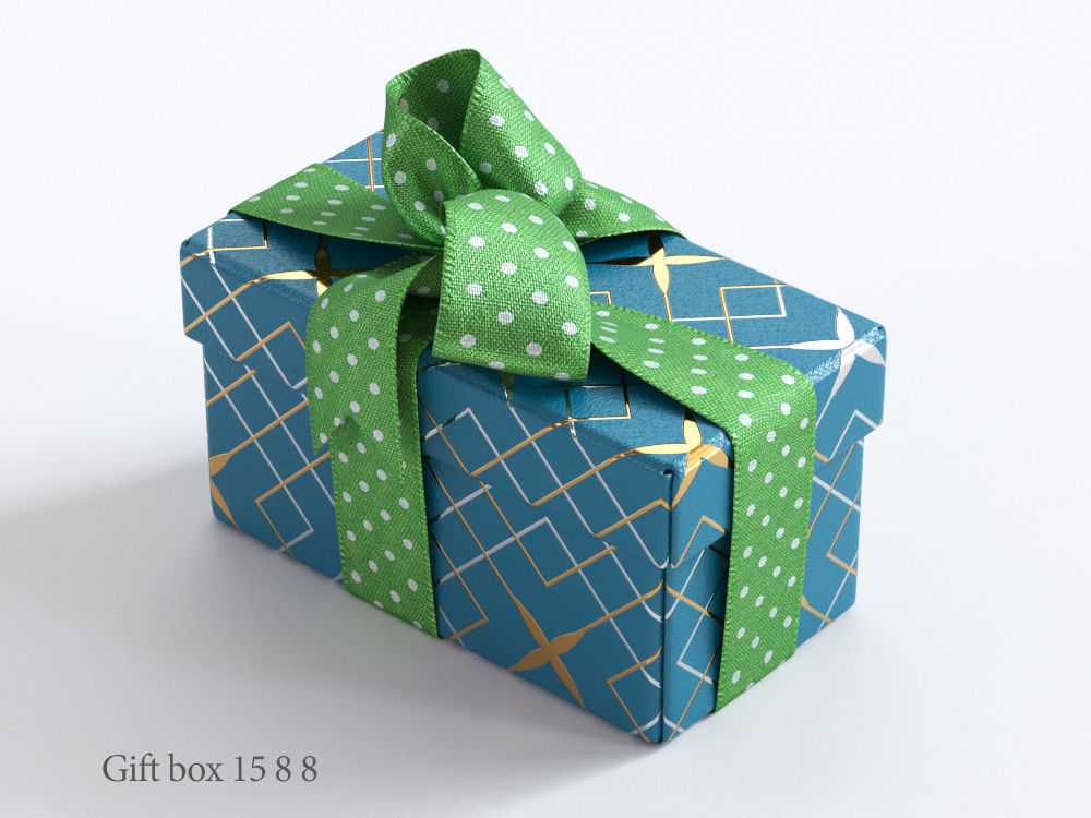 25 unique gift boxes with ribbons 3D Model Collection_22